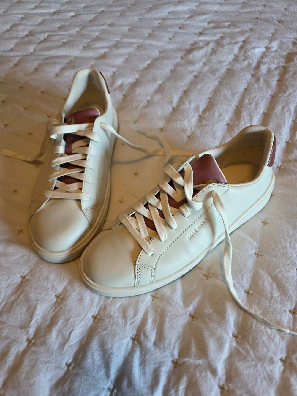Cole Haan GrandPro Topspin Sneaker in White/Rose